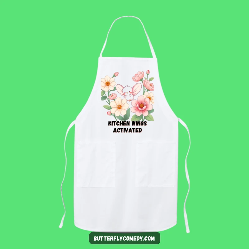 Funny Fluffy Creature Apron: Cute Winged Chef Design, Fun Cooking Funny Gift