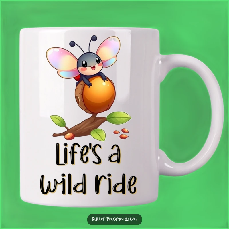 Funny Ladybug Acorn Mug: Whimsical & Hilarious Gift for Nature Lovers