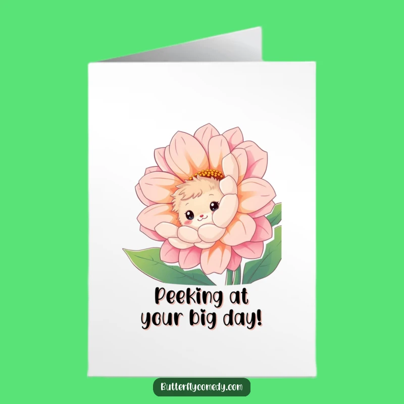 Free Printable Birthday Card: Fuzzy Friend's Shy Smile Surprise!
