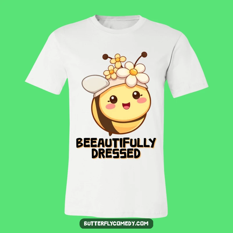 Funny Bee Flower Hat T-Shirt: Cute & Hilarious Tee for Garden Lovers