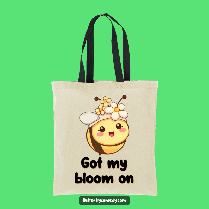 Funny Bee Flower Hat Tote Bag: Chic & Hilarious for Everyday Errands